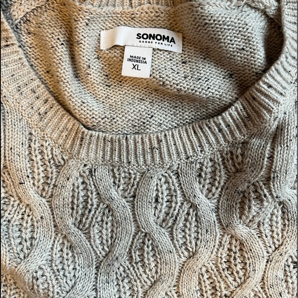 Beige speckled sweater